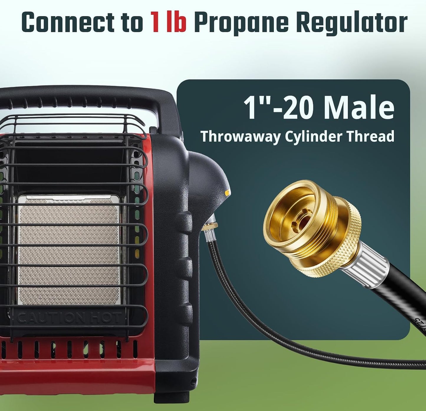 Adaptador manguera propano 18ft para calentador Buddy