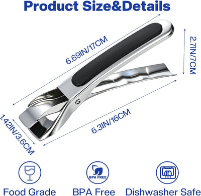 Pinzas de acero inoxidable antiquemaduras para placa caliente, 2 unidades