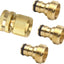 Juego manguera jardín latón 3/4pulg conector rápido