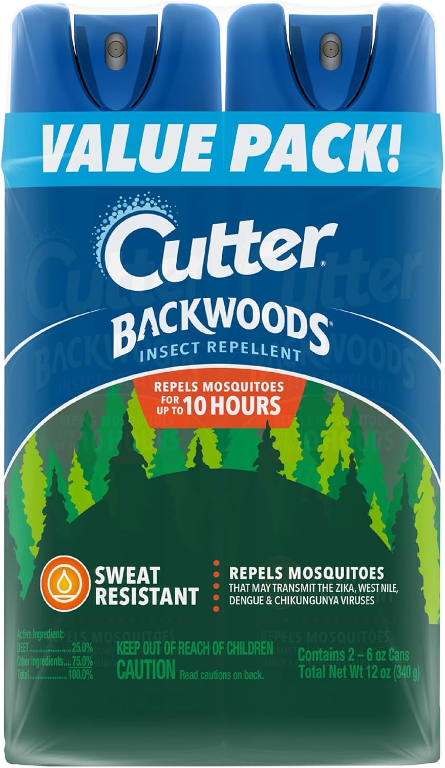 Repelente insectos aerosol 25% DEET Paquete 2