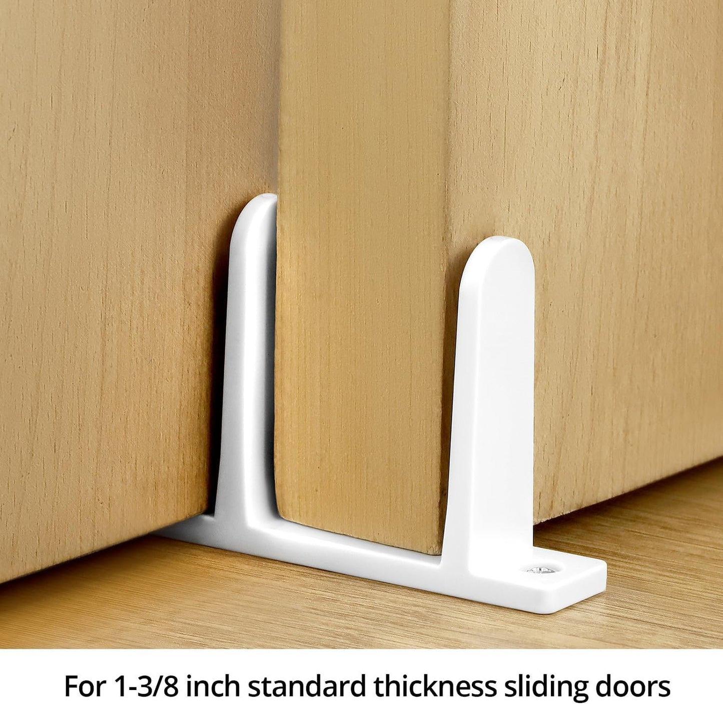 Guías suelo puerta corrediza armario set 4 ABS blanco