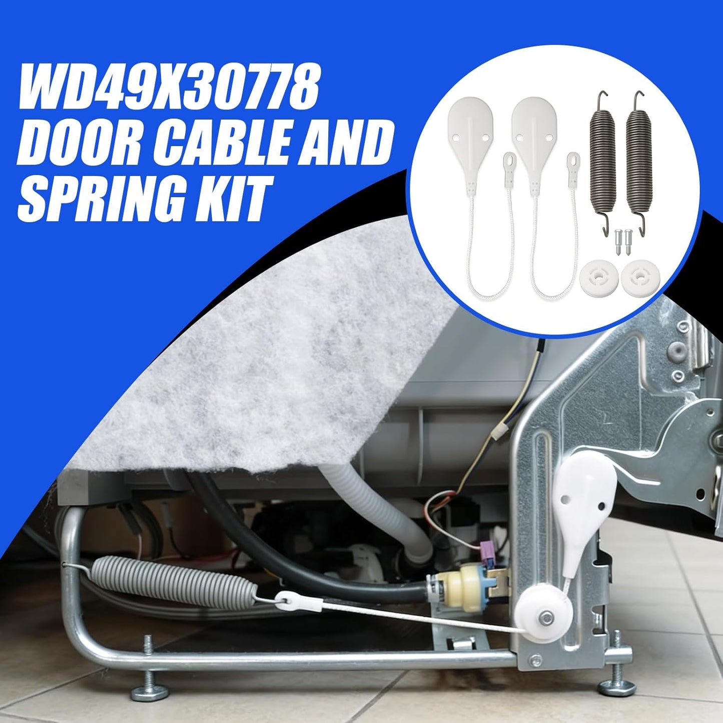 Kit cable puerta resorte para lavavajillas GE Hotpoint