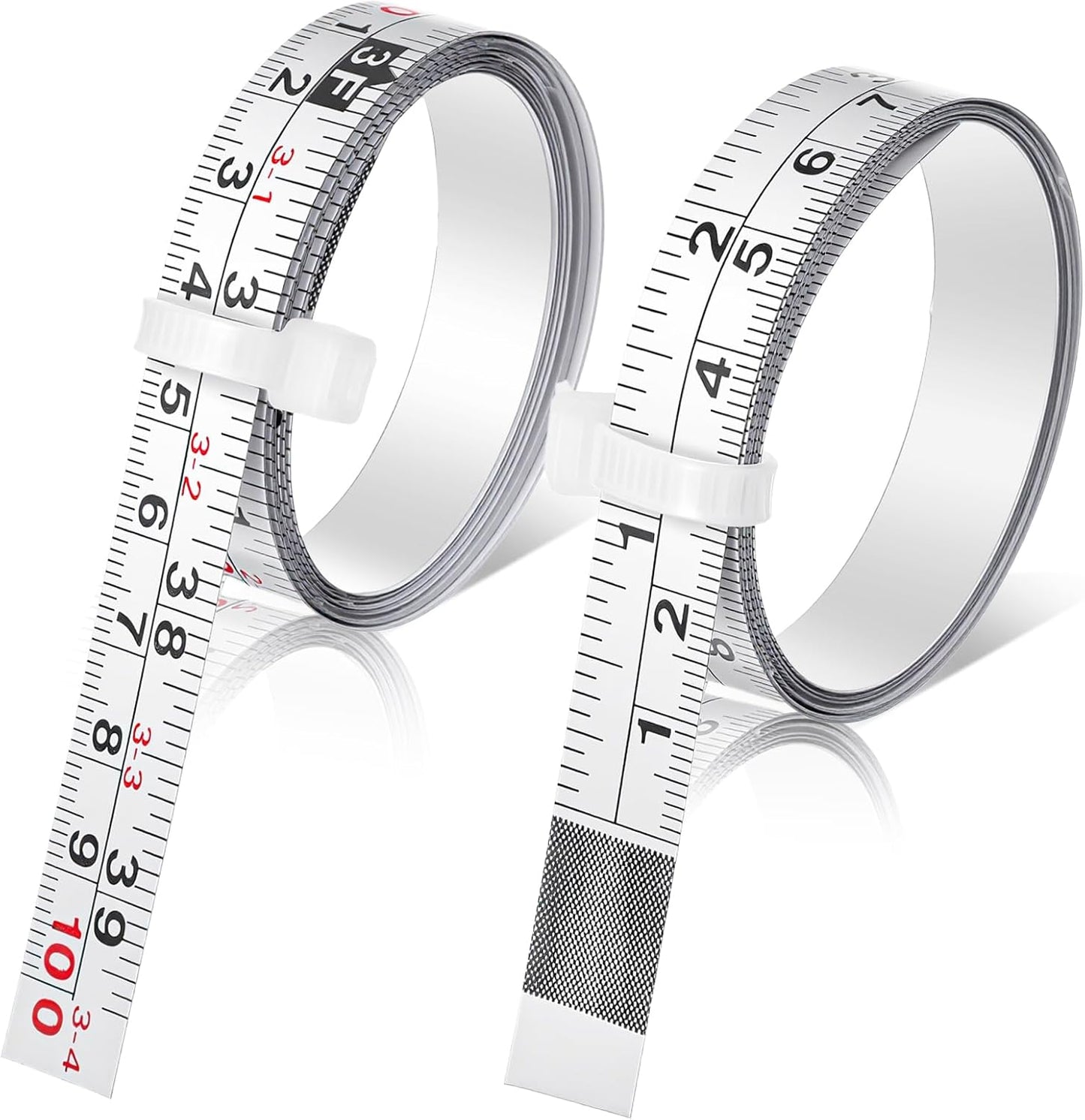 2 Cintas Métricas Autoadhesivas Acero 39.4pulg Blanca