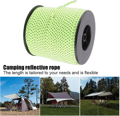 Cuerda brillante en oscuridad 164pies camping alta densidad
