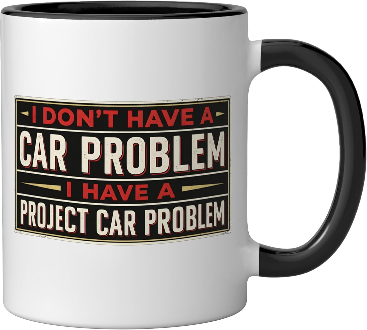 Taza cerámica con frase divertida de garaje para coche Project Car