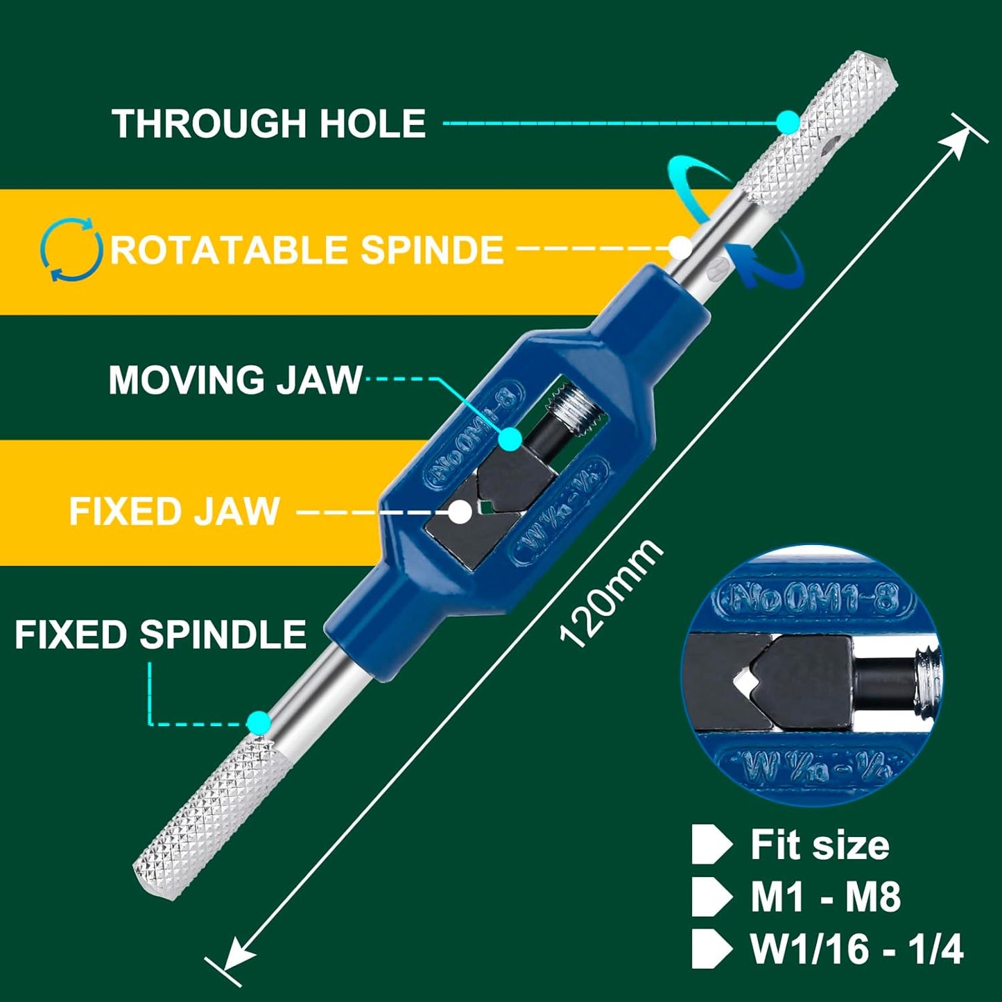 Set 10 Pzas Grifos M1-M3.5 Llave Ajustable 1/16-1/4pulg