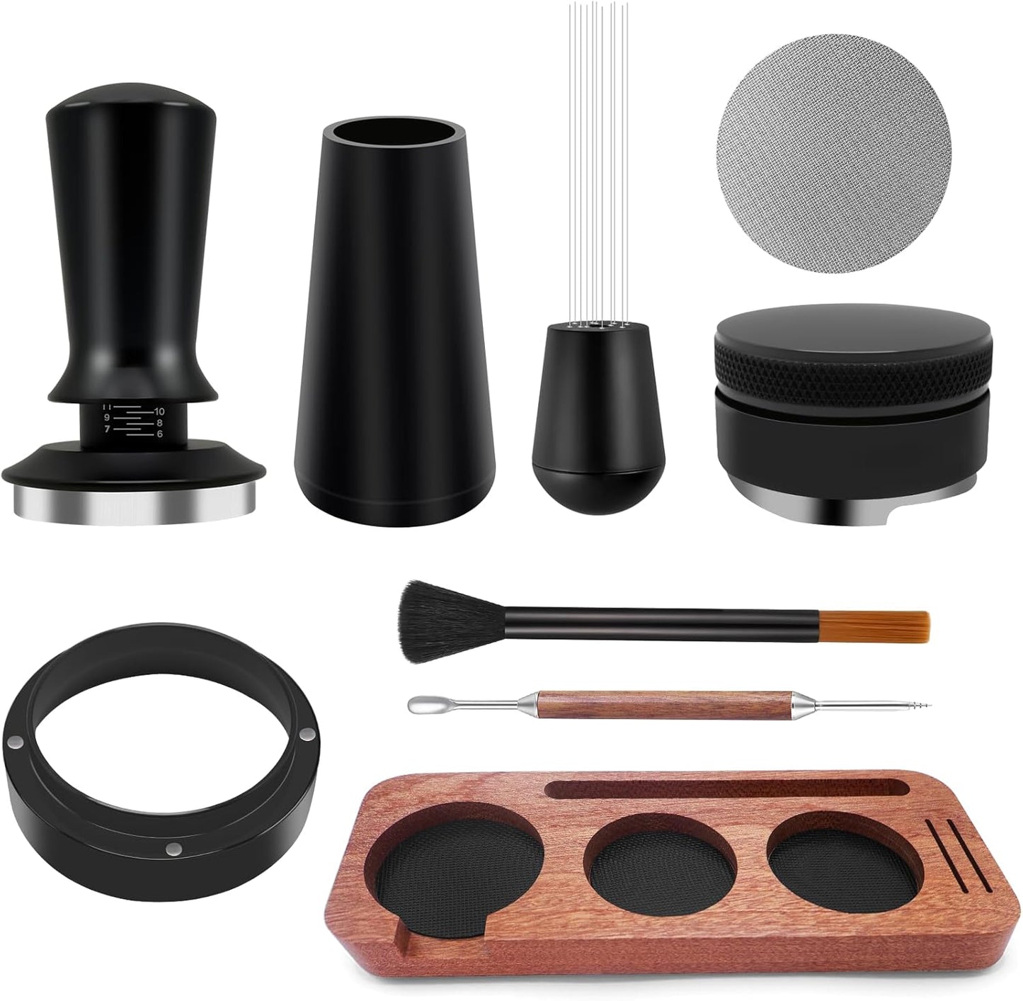 Kit 8 Pzas Herramientas Espresso Distribuidor Café 2.098pulg