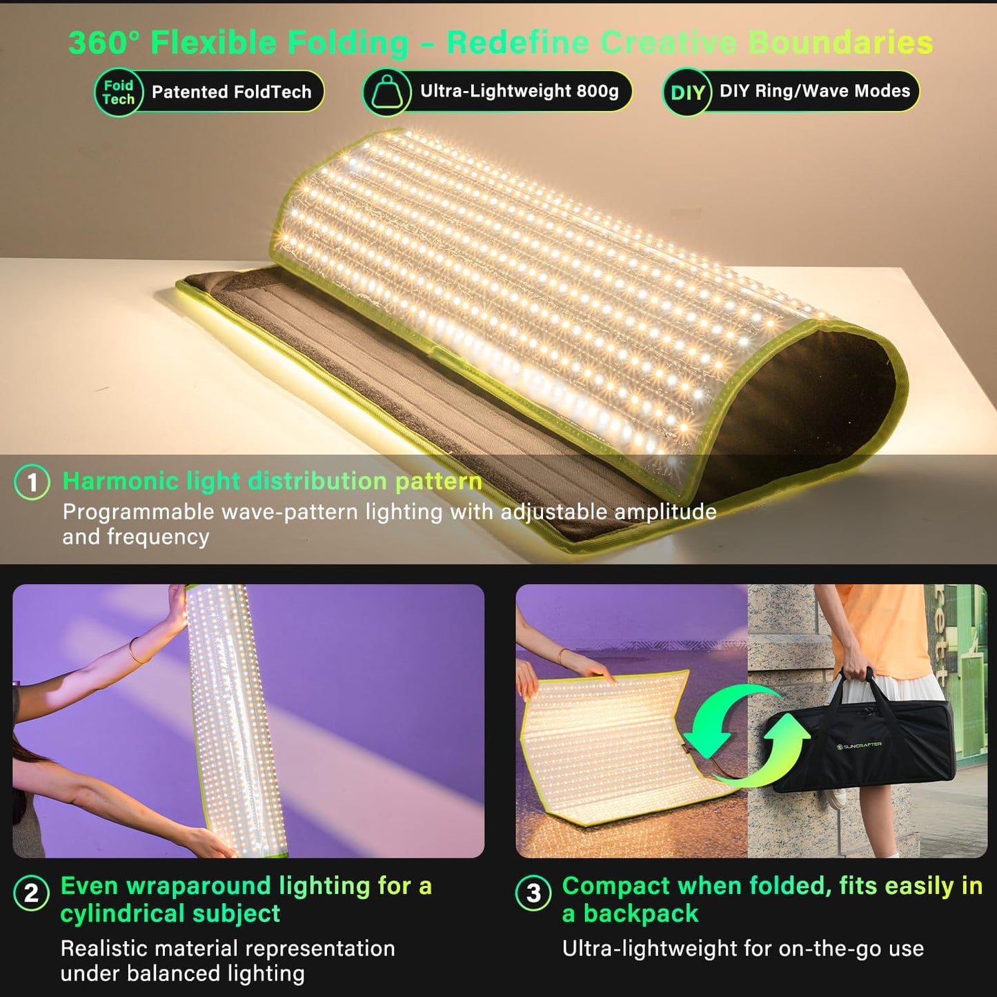 Luz LED flexible bicolor estudio video