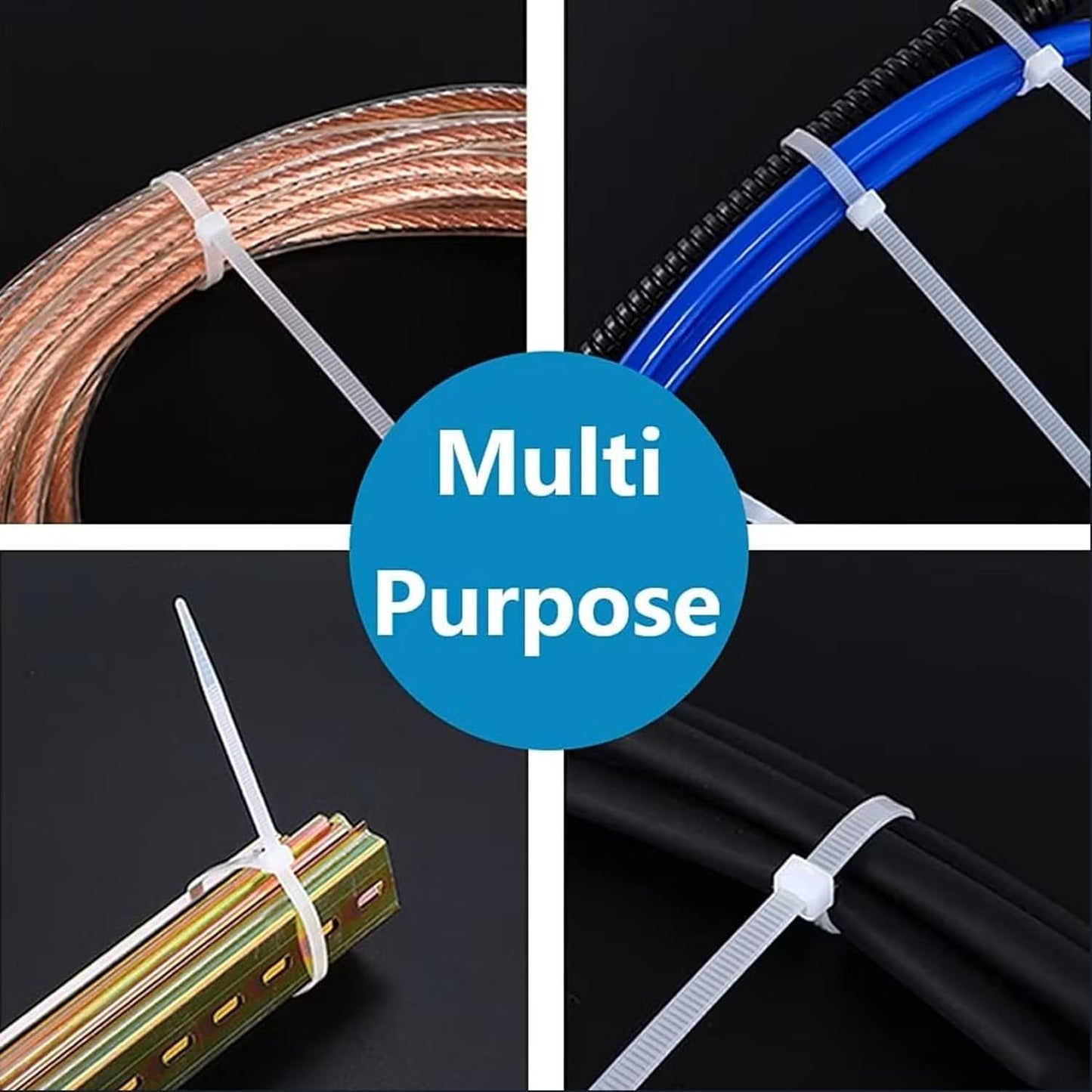 1000 Bridas Plástico Transparente 4pulg Mini Cables