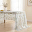 Mantel de tela transparente rectangular 60 x 84 pulgadas para primavera y verano