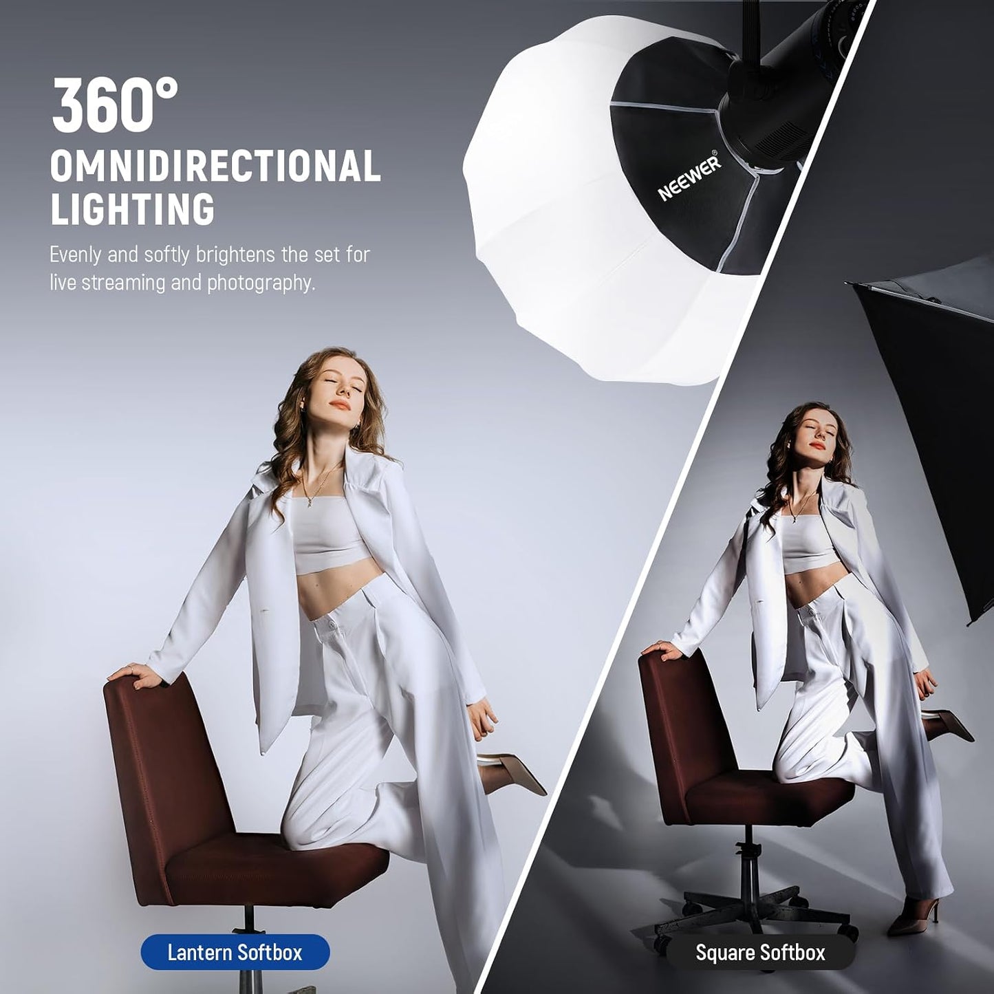 Softbox linterna 50cm difusor luz 360° montaje Bowens nylon