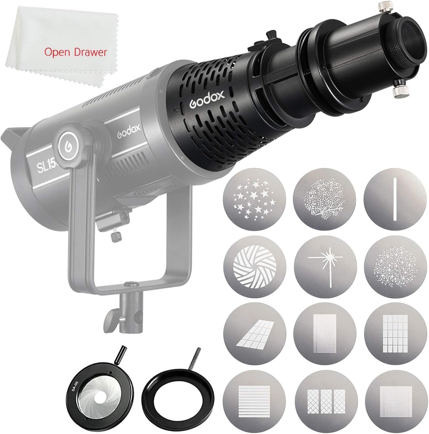 Kit proyector Bowens SL60W SL60II SL150R VL150 luz continua SA-17