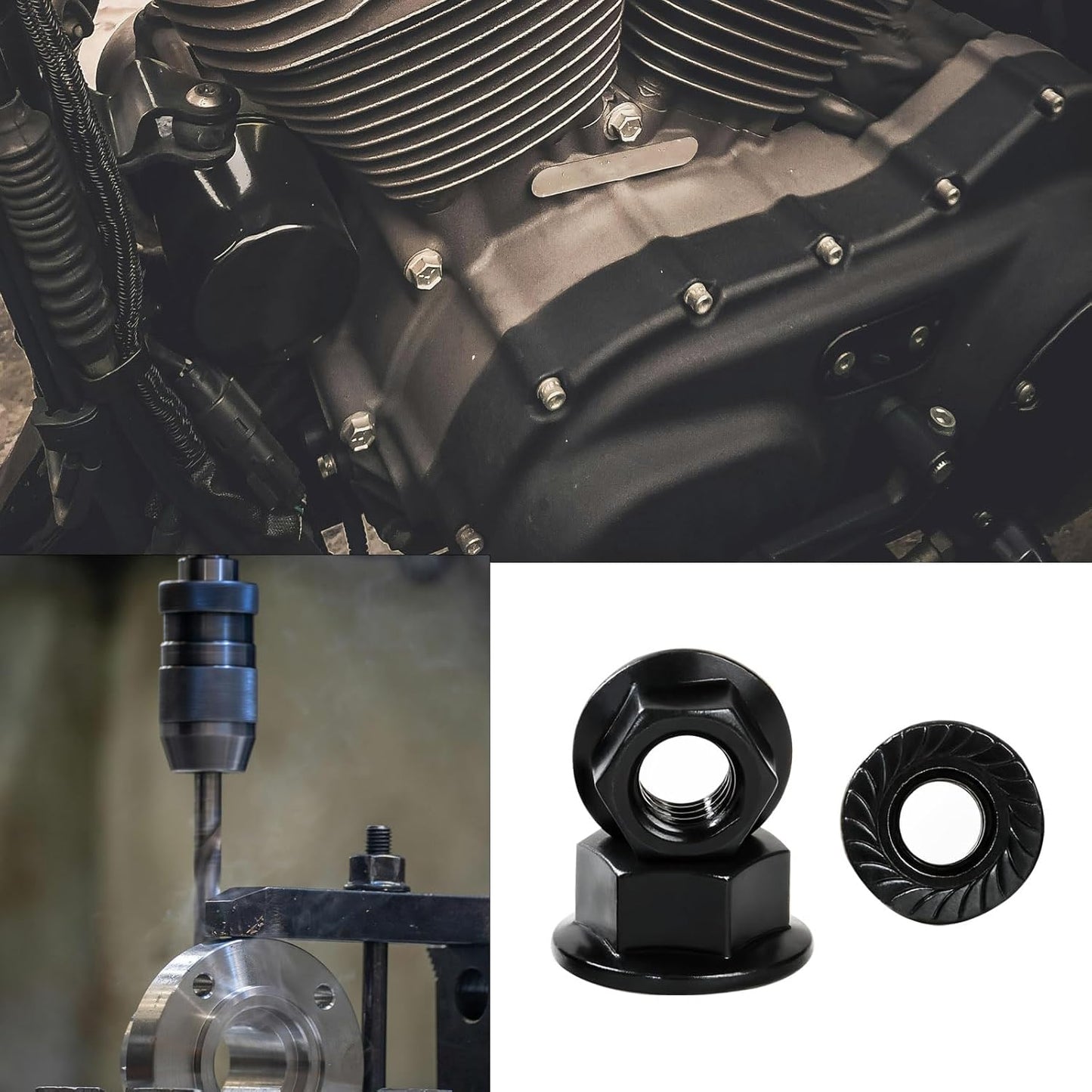 Tuercas hex M10 antiaflojamiento acero carbón 20 pzas