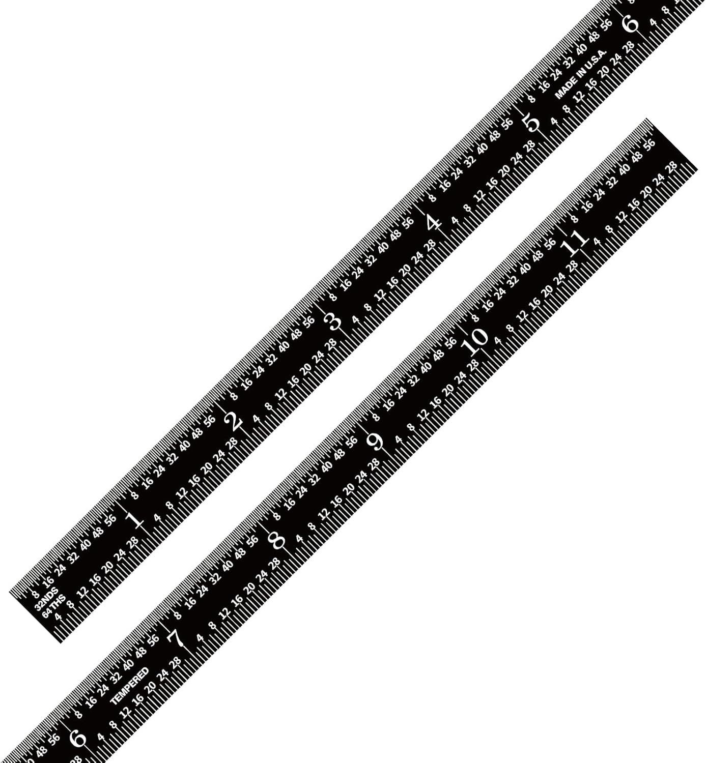 Regla flexible 6pulg acero inox cromo negro