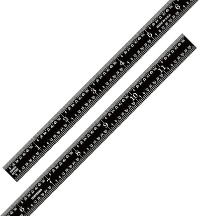 Regla flexible 6pulg acero inox cromo negro