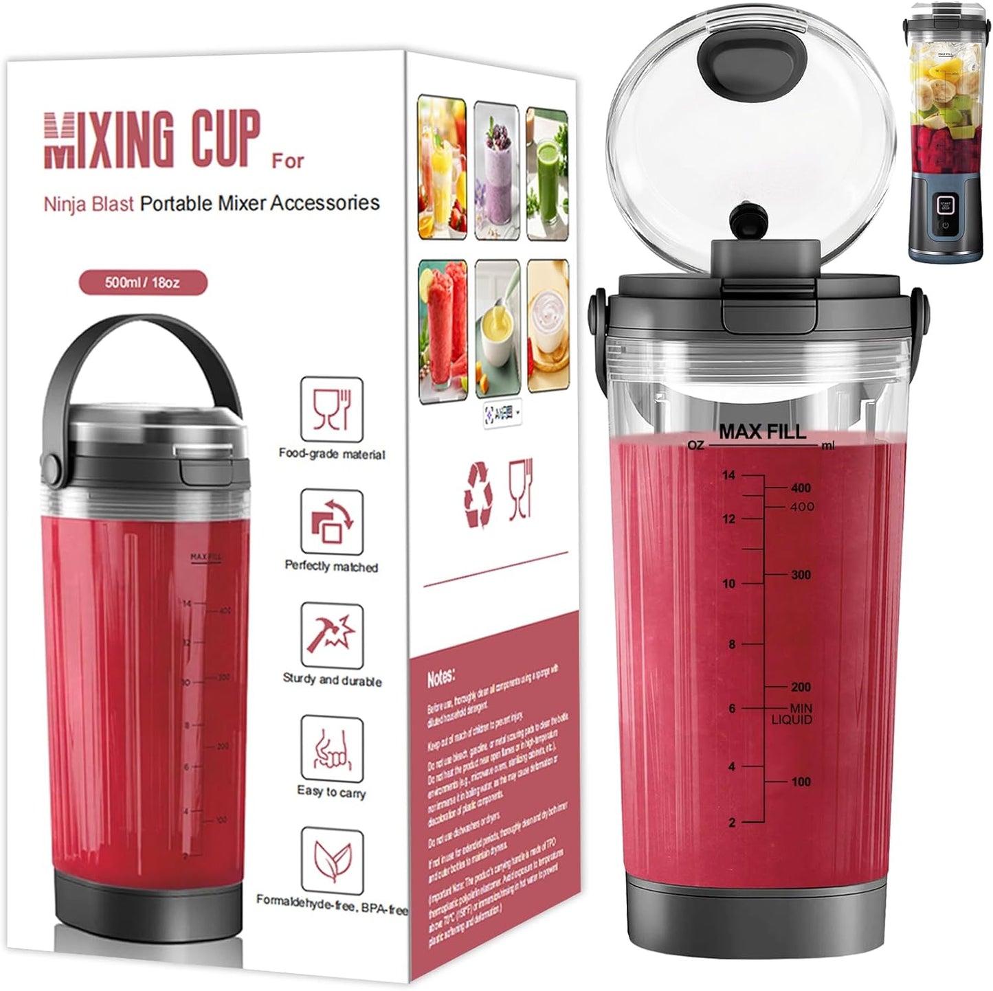 Accesorios compatibles con Ninja Blast 18oz tapa abatible