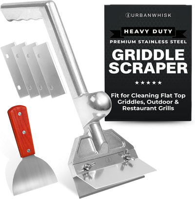 Kit raspador plancha 4 cuchillas asas ergonómicas
