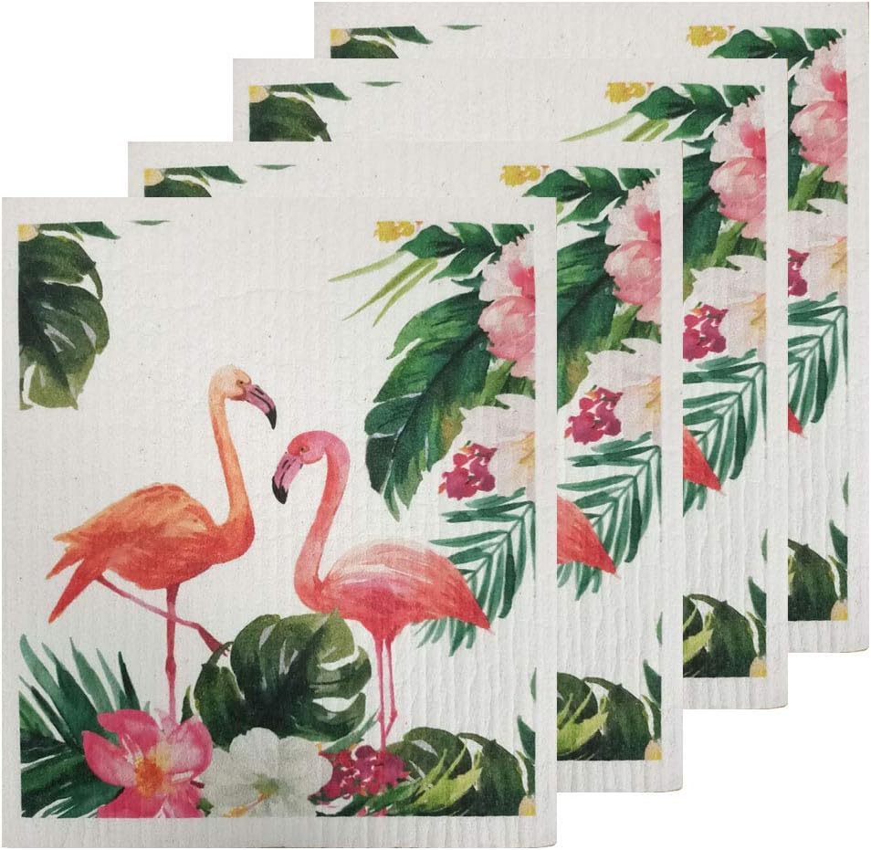 Set 4 paños cocina suecos reutilizables secado rápido