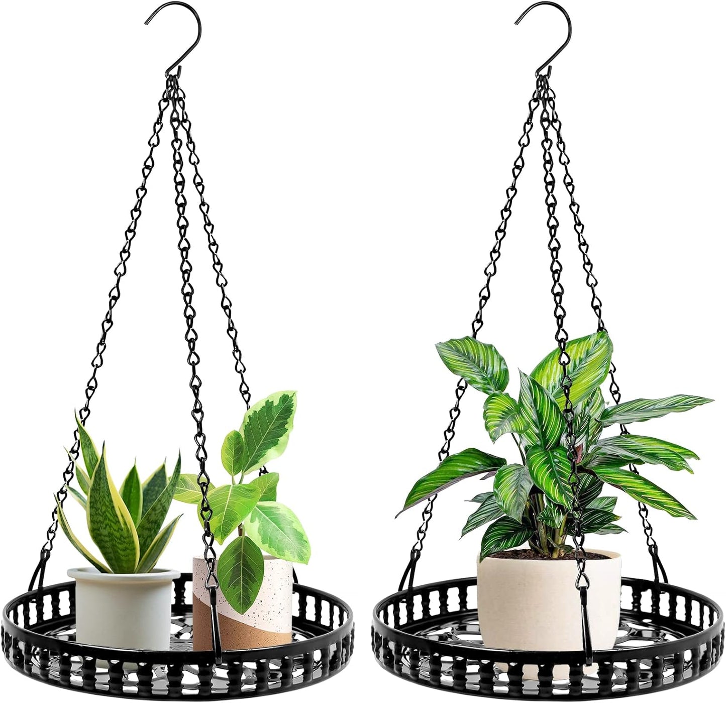 2 Pzas Colgador Plantas Interior Exterior Soporte Decorativo