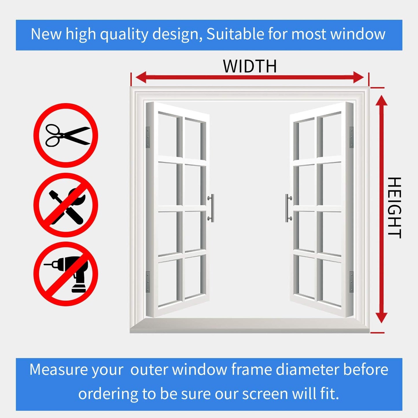 Pantalla magnética ajustable para ventana 32x24pulg