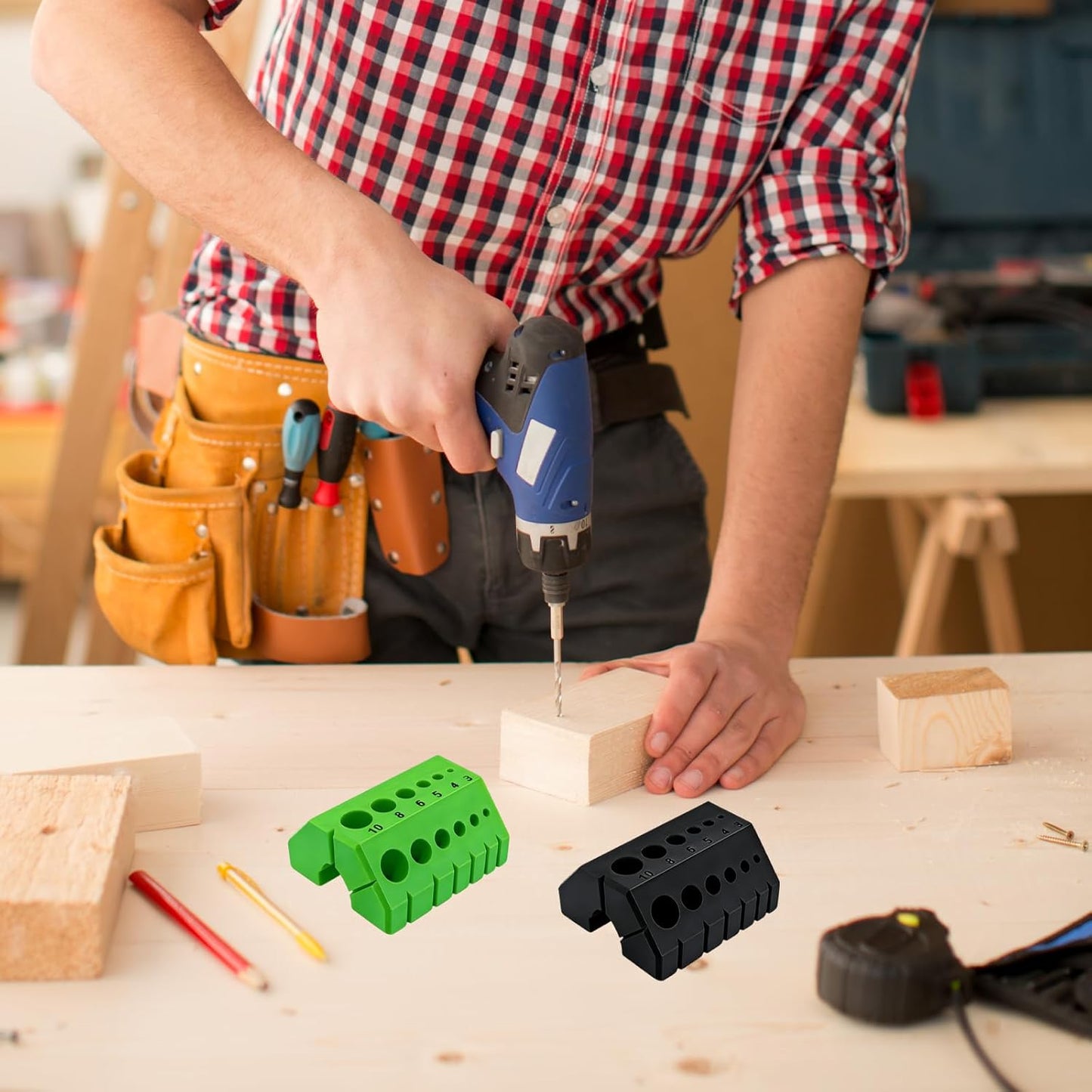 Guía taladro portátil para madera 45° y 90° Set 2
