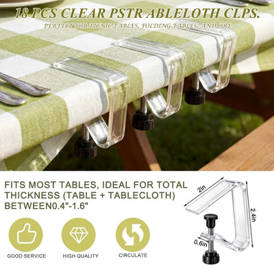 Clips ajustables para mantel Lewtemi resistentes al viento