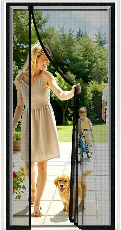 Puerta mosquitera cierre magnético reversible 36x80pulg