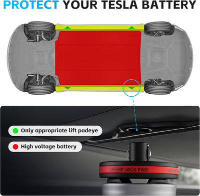 Almohadilla elevación Tesla Y batería 4680 4 discos resistentes