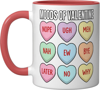 Taza de cerámica sarcástica con corazones divertidos antiamor
