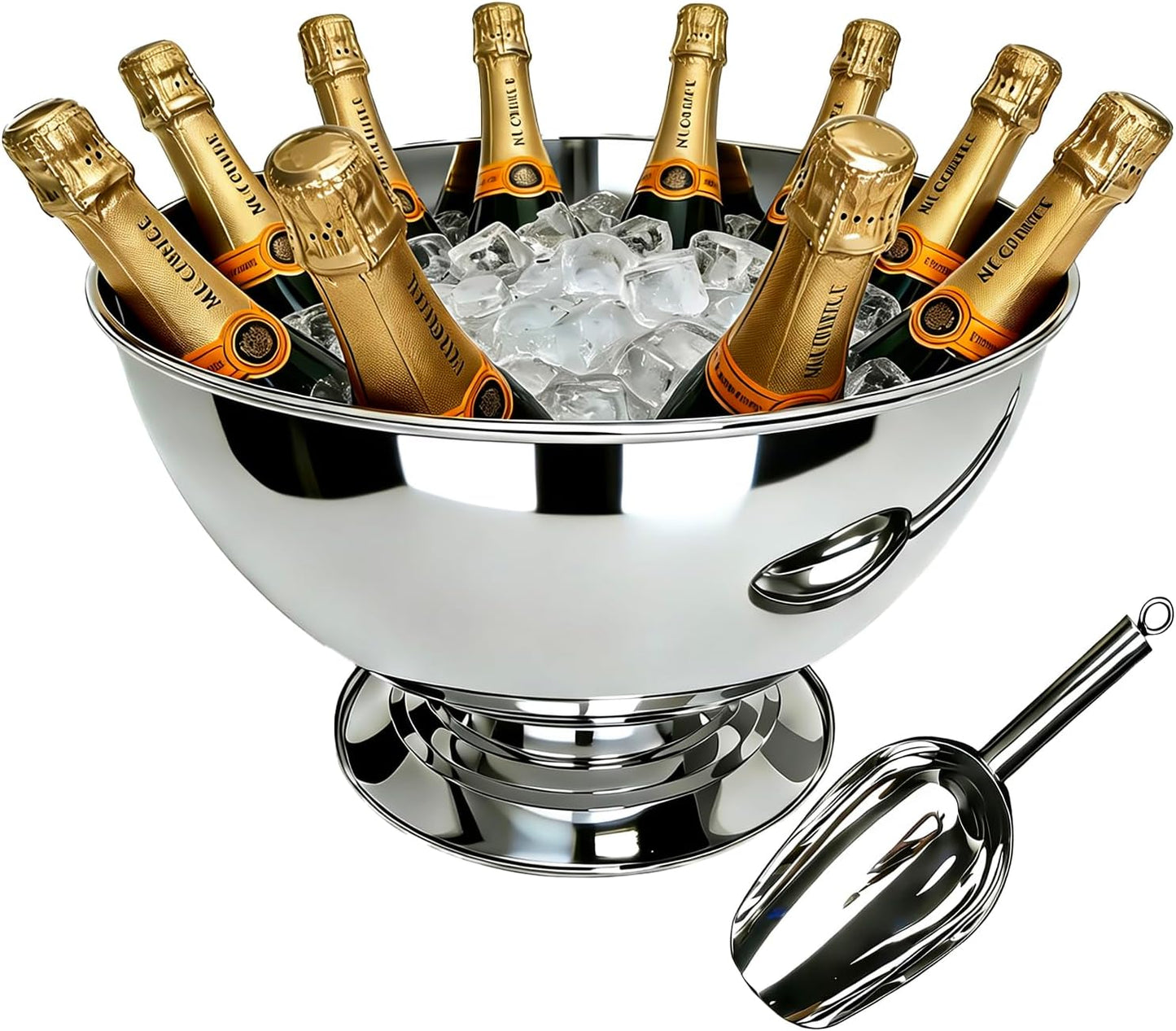 Cubo Champán Acero Inox Base Desmontable 10 Botellas