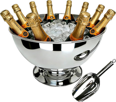 Cubo Champán Acero Inox Base Desmontable 10 Botellas