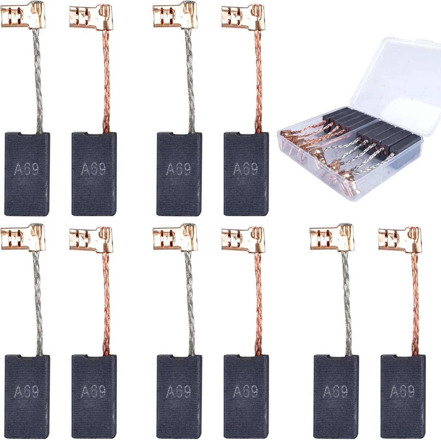 Set 10 Cepillos Carbono Repuesto Herramienta Eléctrica