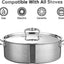 Olla Acero Inox 8qt Sarten Diaria 13pulg Induccion