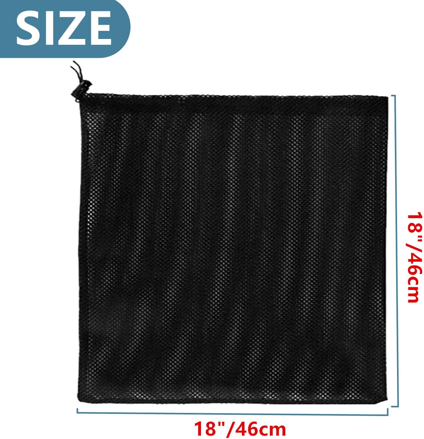 2 Bolsas Malla Nailon Negro 18x18pulg Barrera Bomba