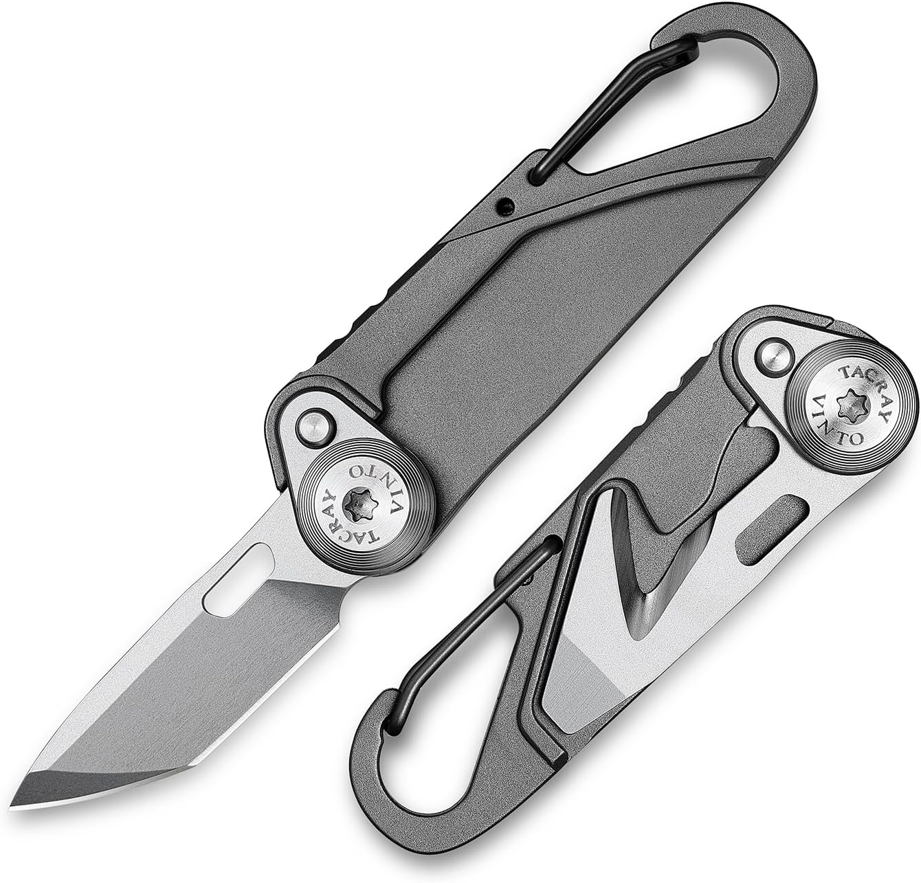 Cuchillo de bolsillo titanio 5en1 EDC hoja plegable