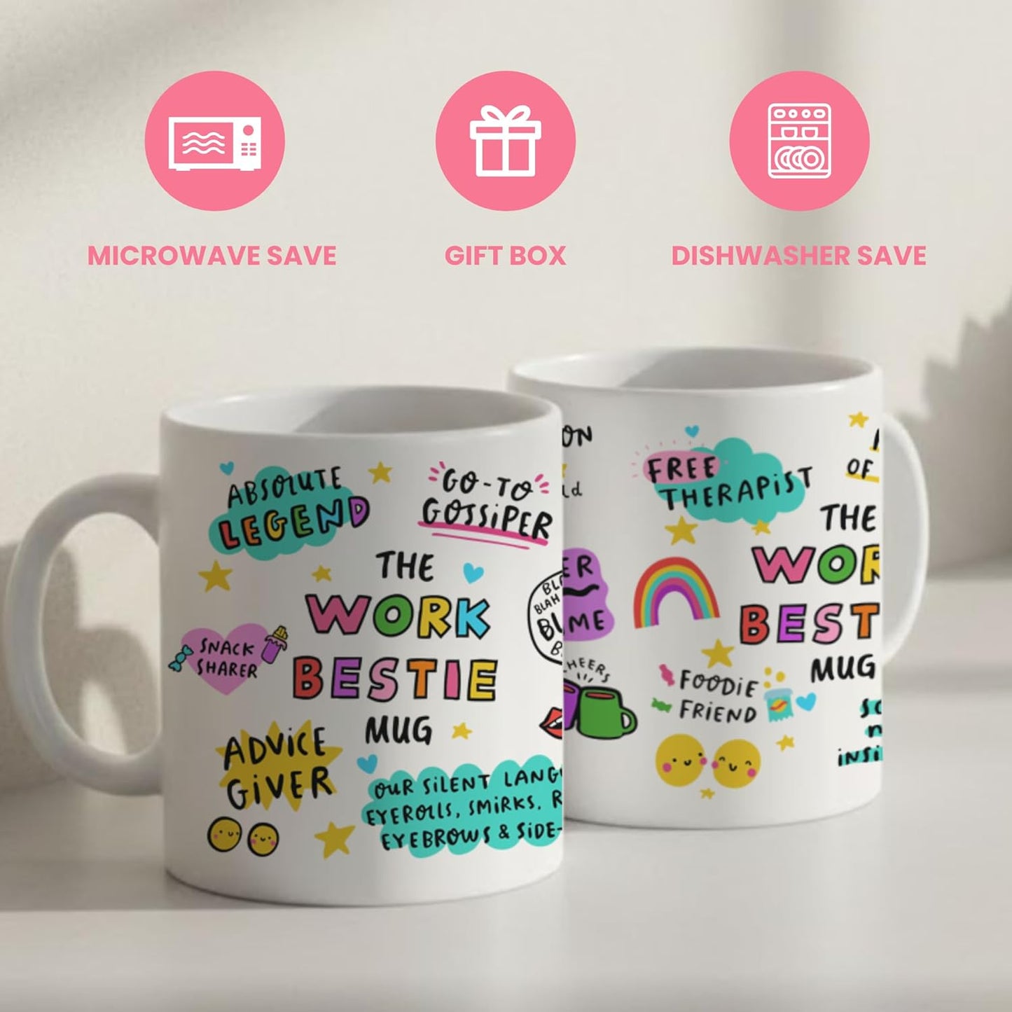 Taza de cerámica para mujer regalo de trabajo y Navidad