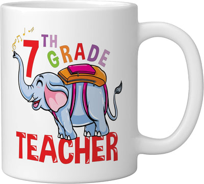 Taza Cerámica para Maestro Grado 7 Elefante Blanco