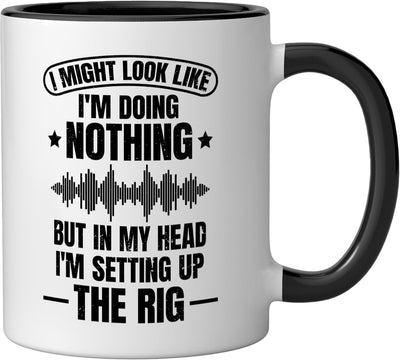 Taza Cerámica Humorística Ingeniero Sonido Negro/Blanco