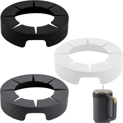3 Anillos Silicona para Vaso 40oz 4pulg Negro Blanco Gris