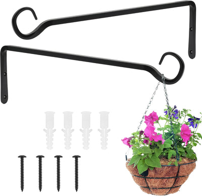 2 Soportes colgar plantas 12pulg metal exterior