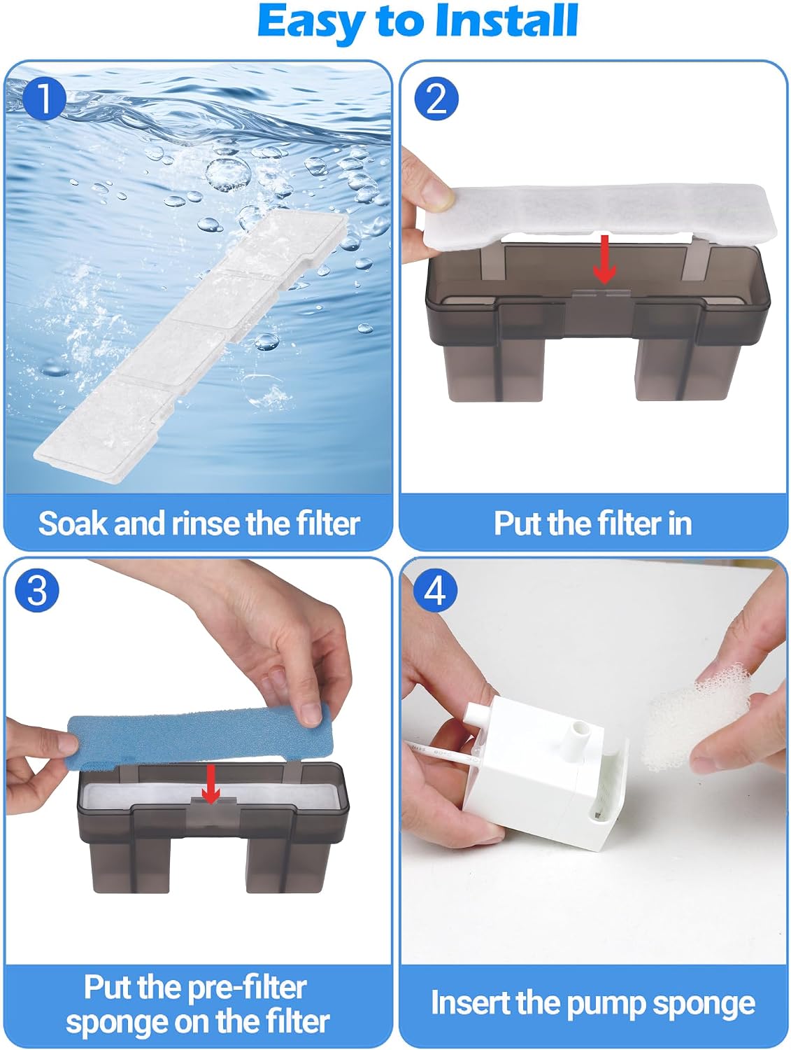 Filtros agua perros 15L set 8 FS80/FS81 5 etapas carbón PP