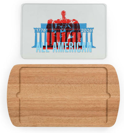Tablero queso vidrio templado base parawood madera