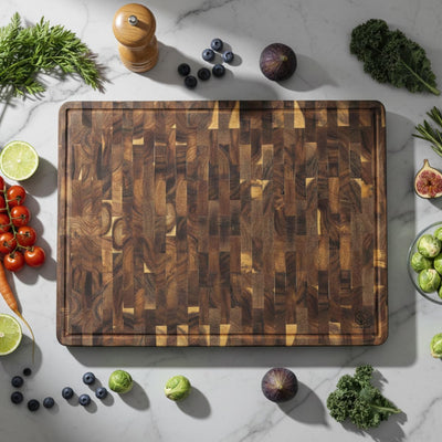 Tabla Cortar Acacia Grano Fino 17x13pulg Caja