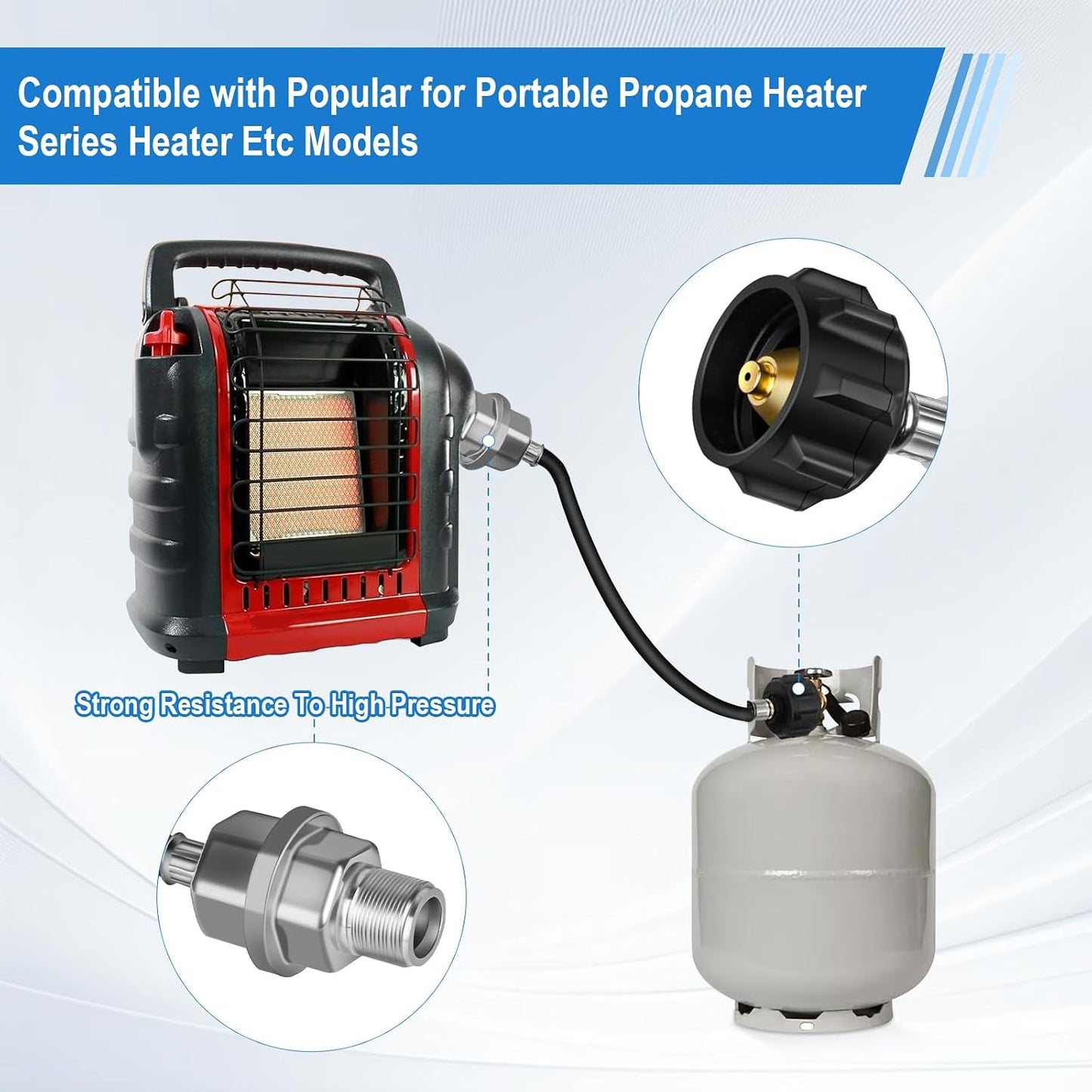 Filtro combustible propano 12ft para calentadores CSA