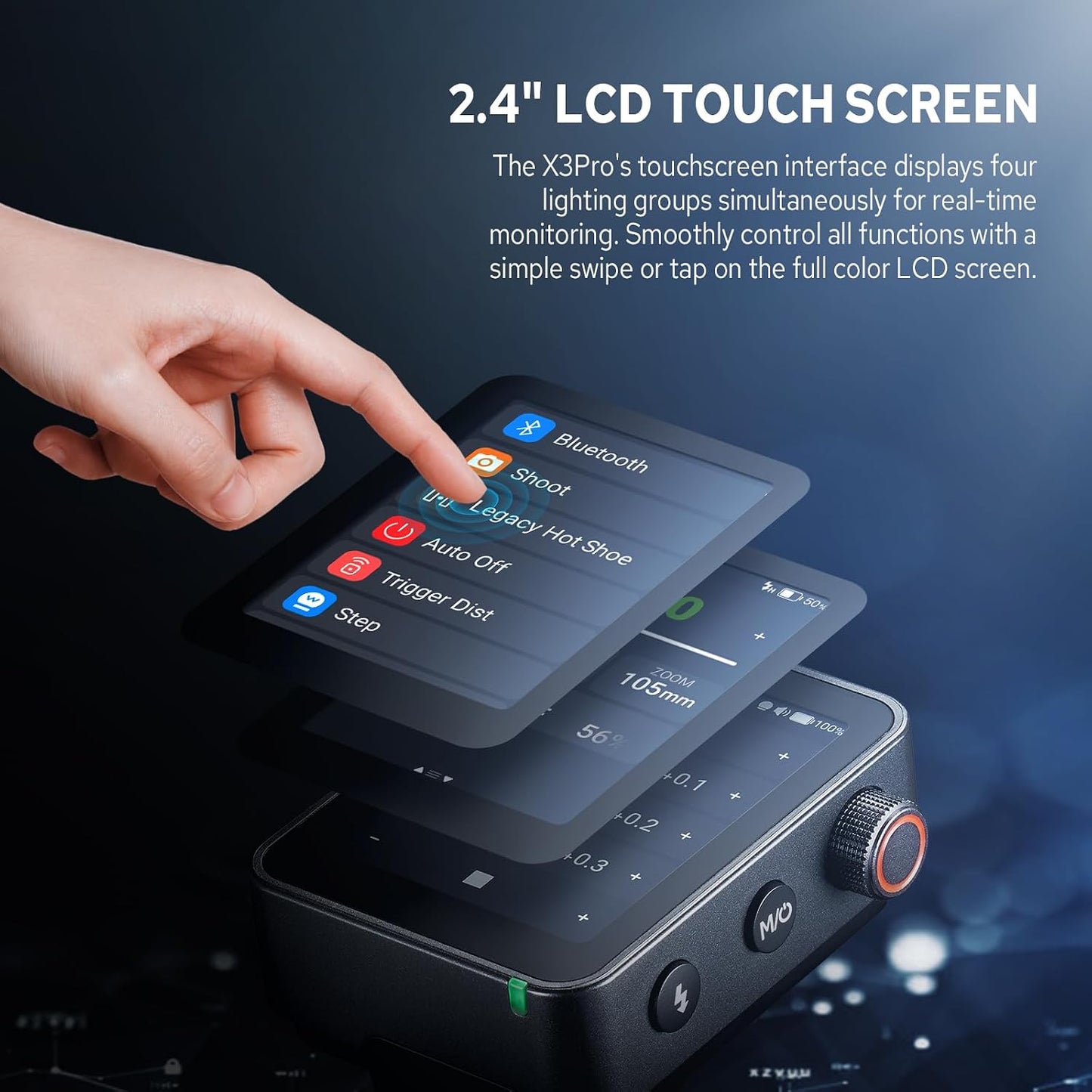 Disparador flash inalámbrico Canon X3 Pro C con Bluetooth