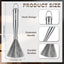 4 Cepillos Acero Inox 304 para Platos Ollas Sartenes
