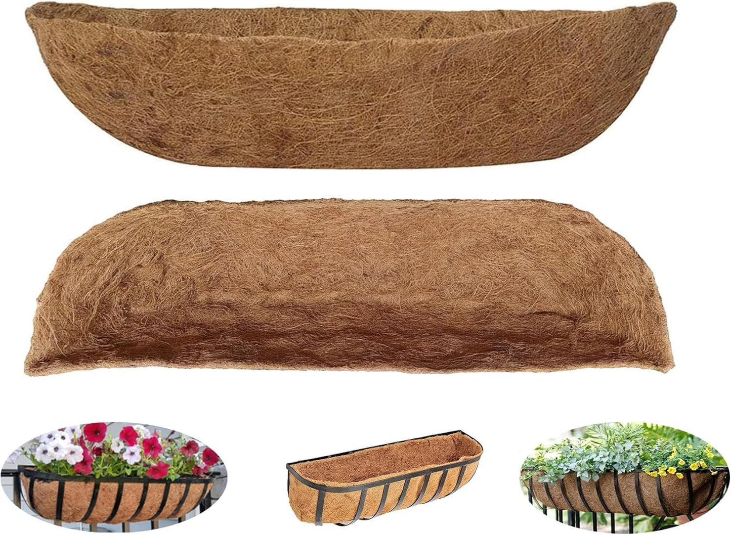 Forro fibra coco natural 30pulg para cajas ventana y macetas