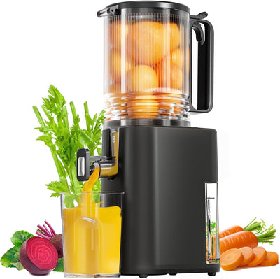 Exprimidor frío con canal 5.5pulg para frutas y verduras negra