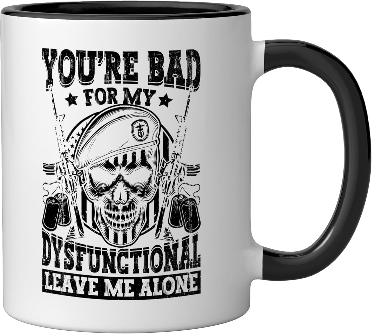 Taza Cerámica para Veteranos Negro/Blanco