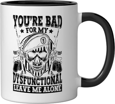 Taza Cerámica para Veteranos Negro/Blanco
